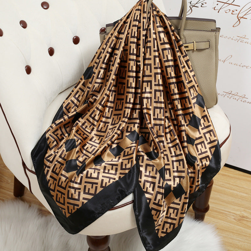 Large Kerchief Printed Female Mother's Outer Scarfs