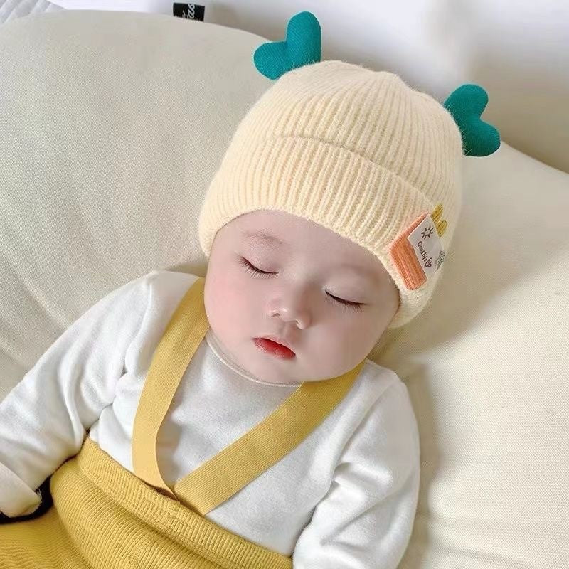 Thickened Male Female Cute Knitted Bucket Kids' Headwear