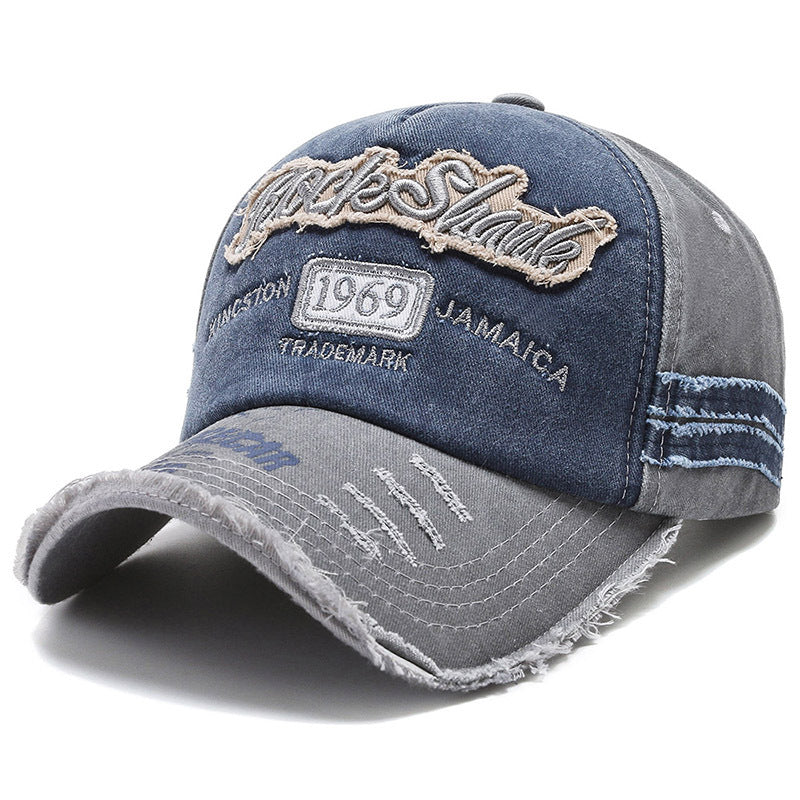 Women's & Men's Washed Old Peaked Outdoor Fishing Days Broken Hats & Caps