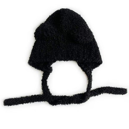 Children's Knitted Hat Cute Furry Boys Thick Warm Kids' Headwear