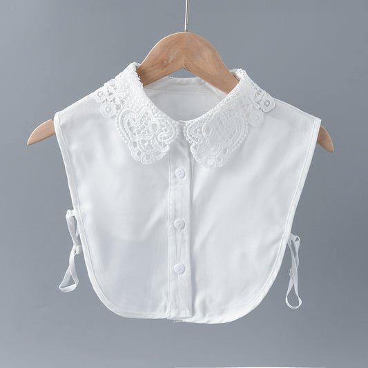 Women's Collar Accessories Embroidered Lace Shirt Peter Scarfs