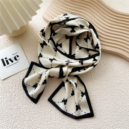 Women's Style Four Narrow Hair Band Tie Bag Temperament Scarfs