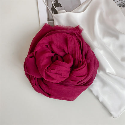 Women's Thin Desert Shawl Color Wins Cotton Scarfs