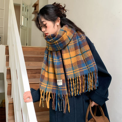 Women's Artificial Cashmere Retro Warm Long Shawl Scarfs