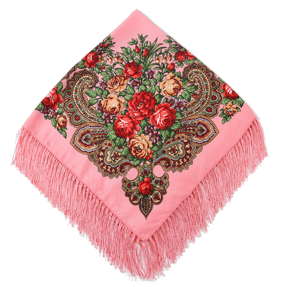 Ethnic Style Vintage Tassel Square Toe Beard Scarfs