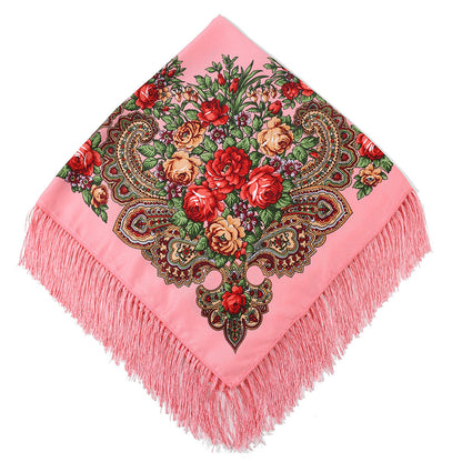 Ethnic Style Vintage Tassel Square Toe Beard Scarfs