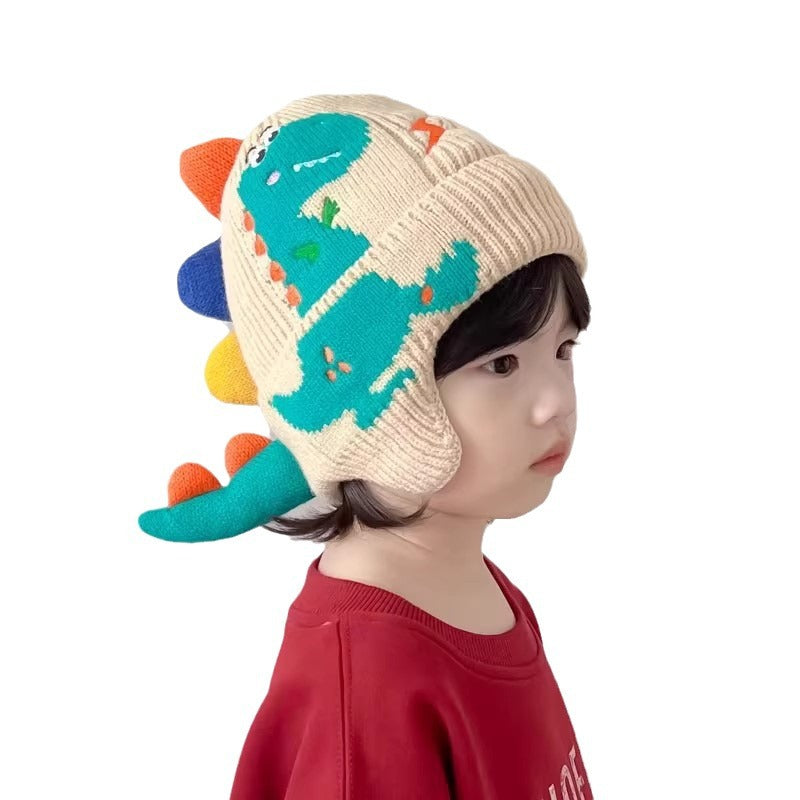 Children's Hat Boy Cute Dinosaur Warm Cartoon Kids' Headwear