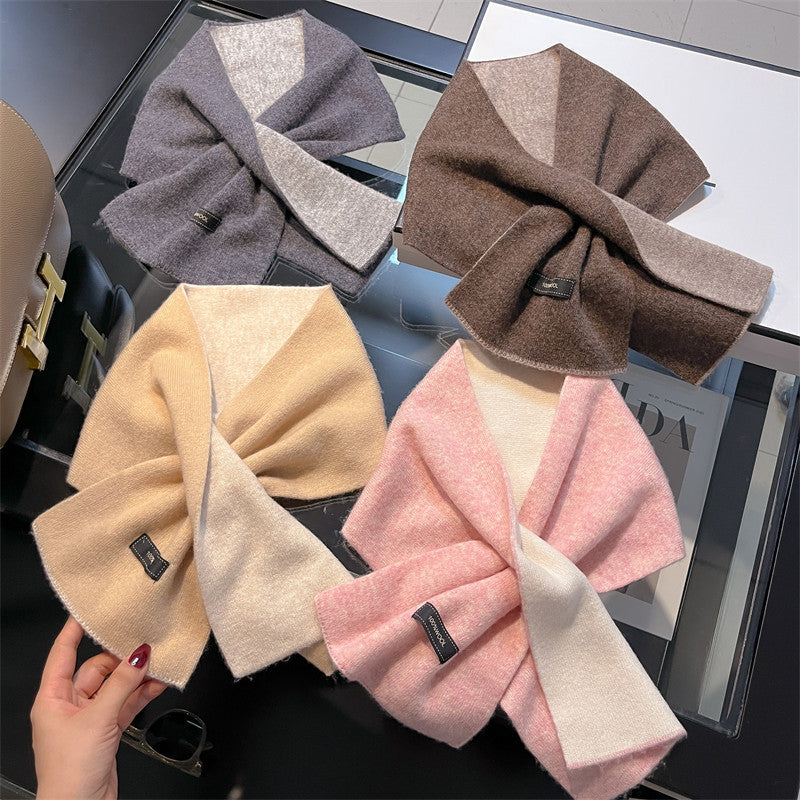 Single Milk Tea Color Unisex Gentle Scarfs