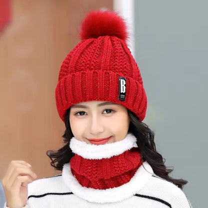 Women's Winter Korean Style Wool Hat Fleece-lined Hats & Caps