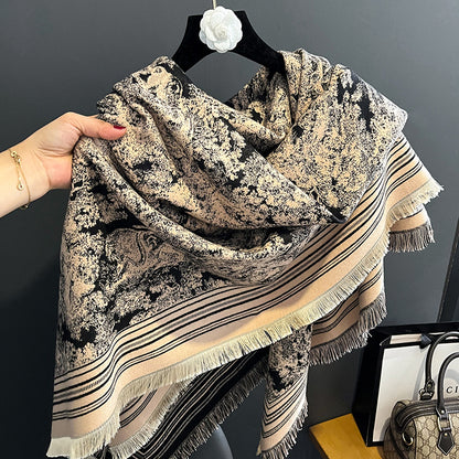 Women's Large Kerchief Travel High-grade Warm Artificial Cashmere Scarfs