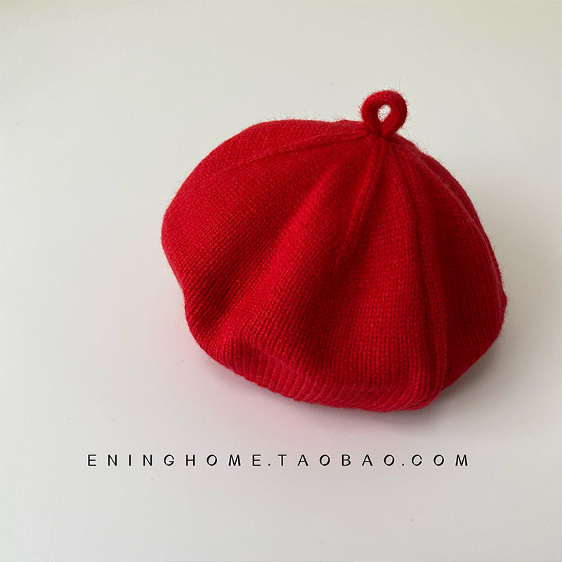 Style Beret Spring Knitted Wool Keep Kids' Headwear