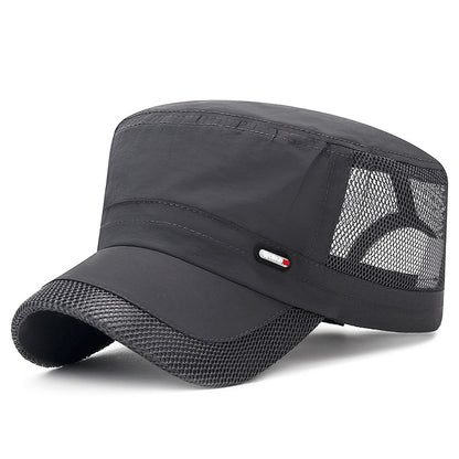 Men's Top Summer Hat Flat-top Sun Protection Sunshade Stitching Hats & Caps