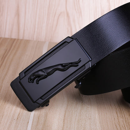 Men's Leather Toothless Automatic Buckle Waist Seal Belts