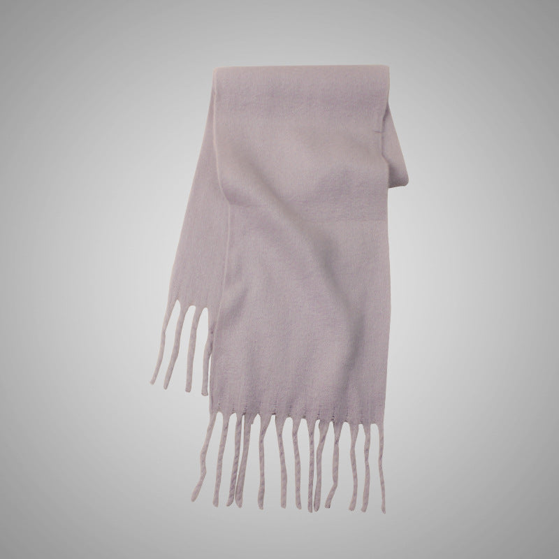 Solid Color Mohair Heavy Idle Style Scarfs