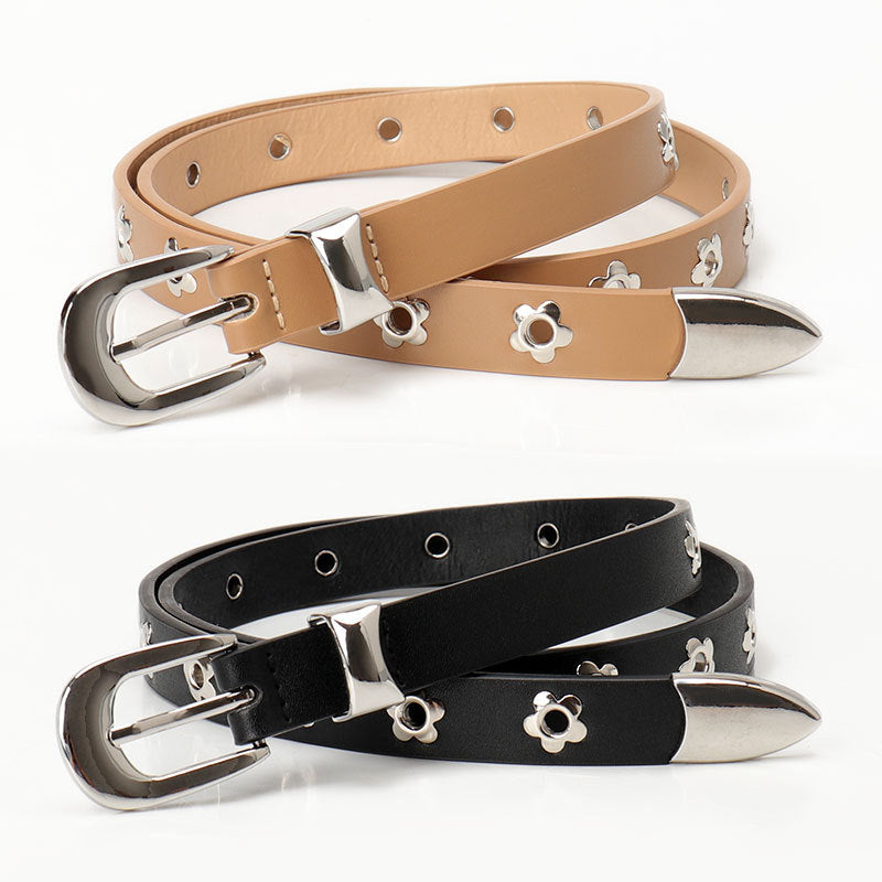 Women's Street Air Eye Sier Buckle Trendy Belts