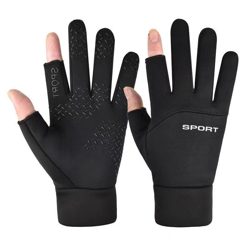 Men's Touch Screen Waterproof Veet Warm Outdoor Driving Riding Motorcycle Gloves