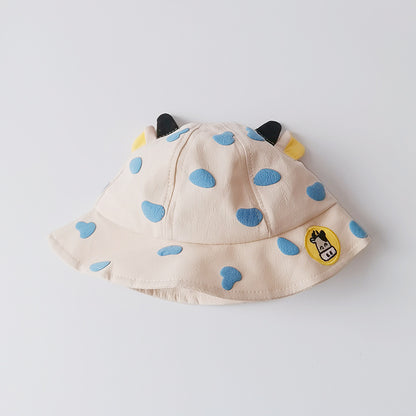 Children's Hat Cow Spot Thin Net Bucket Kids' Headwear