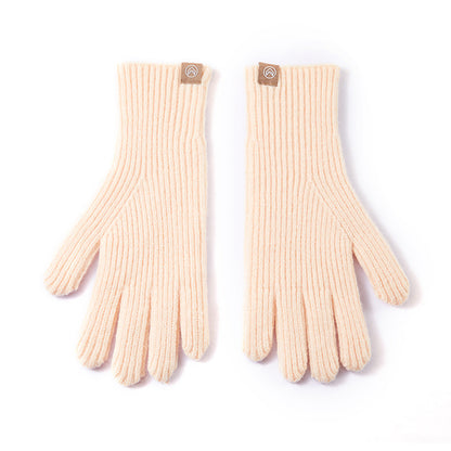 Women's & Men's Wool Knitted Winter Cycling Solid Color Gloves