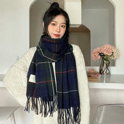 Women's & Men's For Winter High-grade Korean Style Shawl Thickened Scarfs