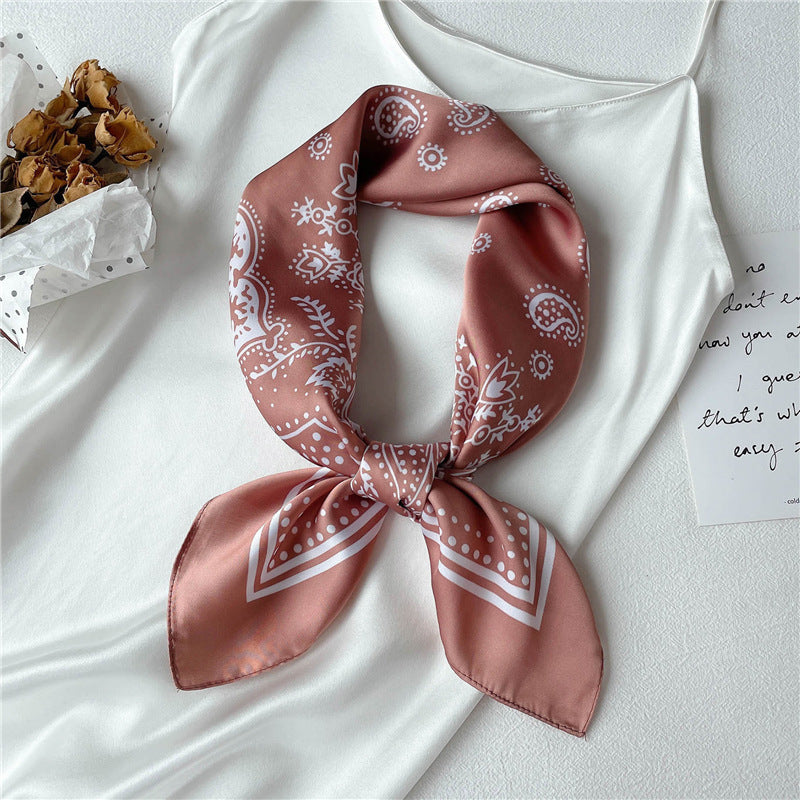 Attractive Style Small Silk Square Imitated Scarfs