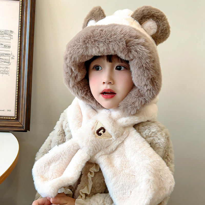 Children's Winter Fleece Lined Padded Warm Keeping Windproof Earflaps Boys Kids' Headwear