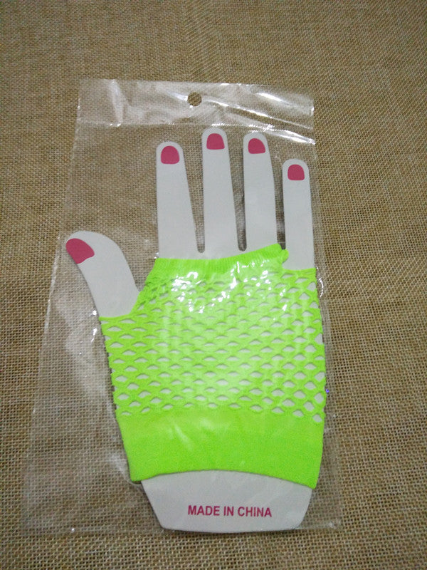 Creative Style Nylon Short Sexy Fishnet Decorative Gloves