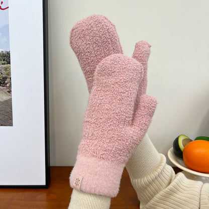 Women's Russian Knitted Thermal Cold Protection Thickening Gloves