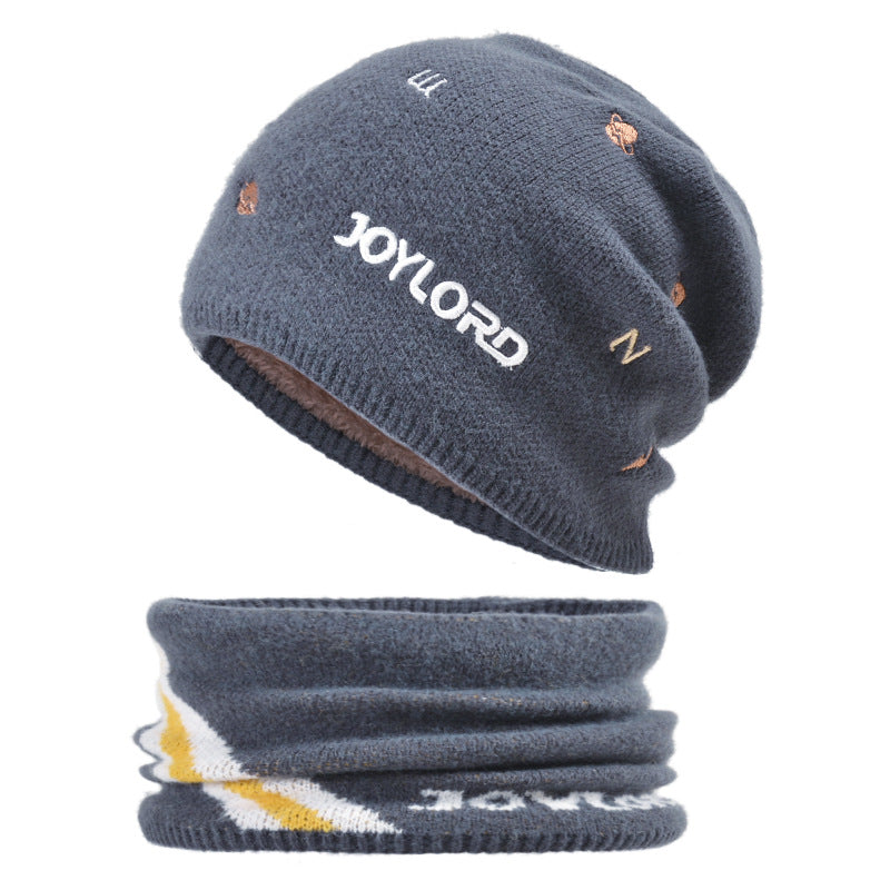 Children's Woolen Embroidered Letters Knitted Hat Boy Kids' Headwear