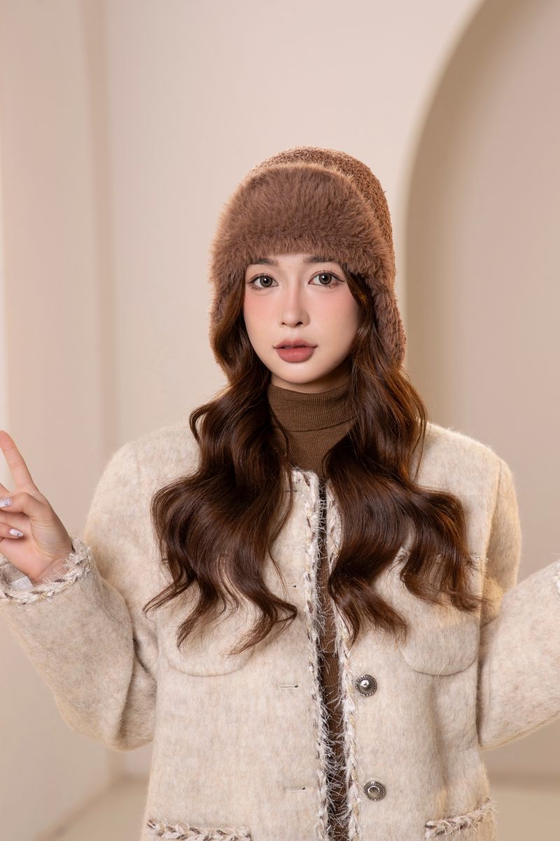 Women's Winter Thickened Warm Hat Imitation Fur Hats & Caps