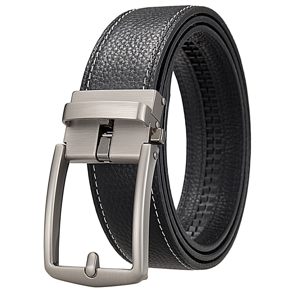 Men's Business Casual Automatic Buckle First Layer Belts