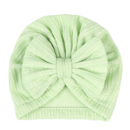 Children's Bow Hat Solid Color Breathable Vertical Kids' Headwear