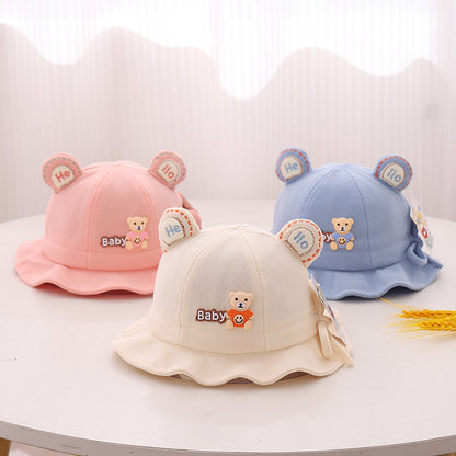 Spring Boys Bucket Cute Bear Adjustable Kids' Headwear