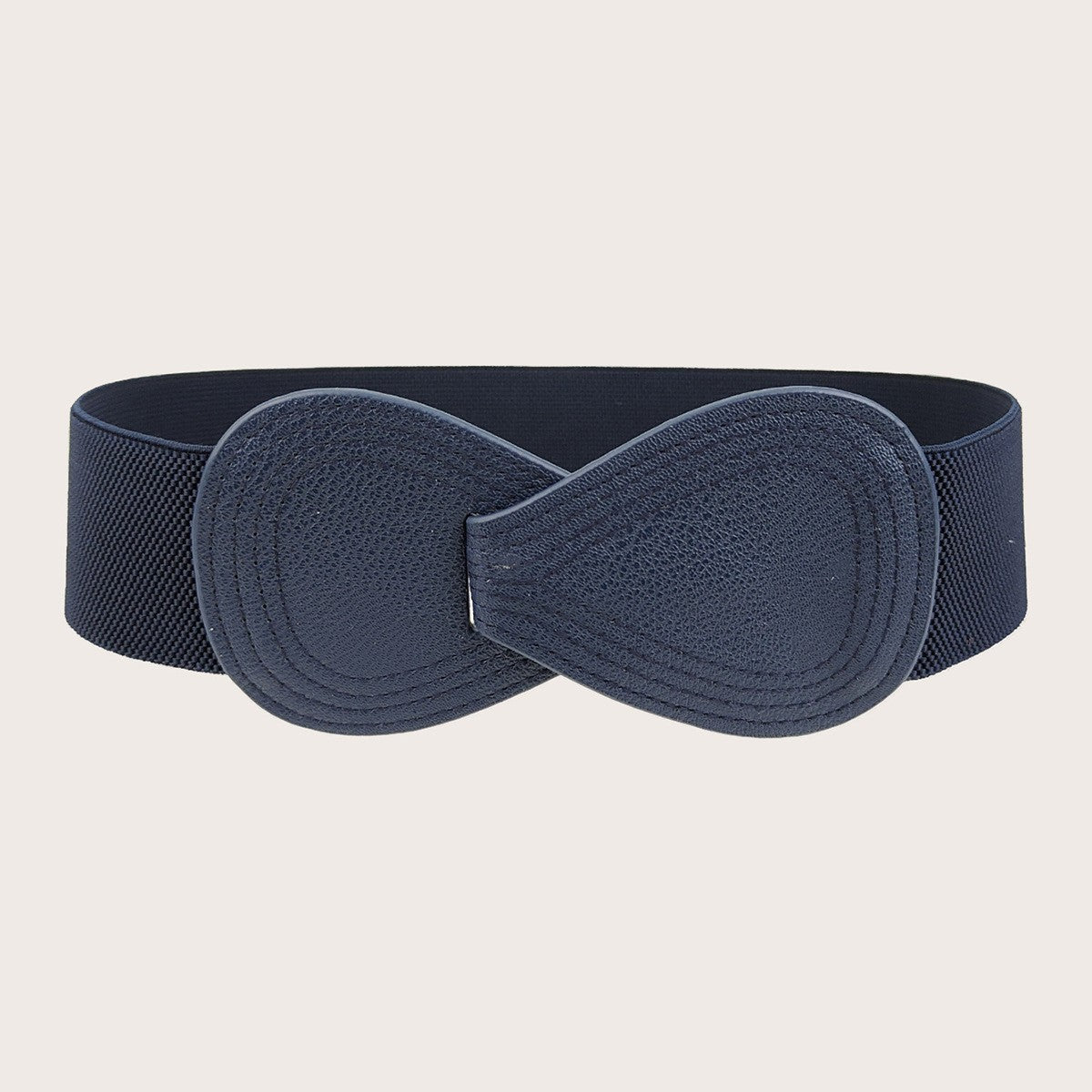 Women's Red Elastic Waist Seal Wide Bow Belts