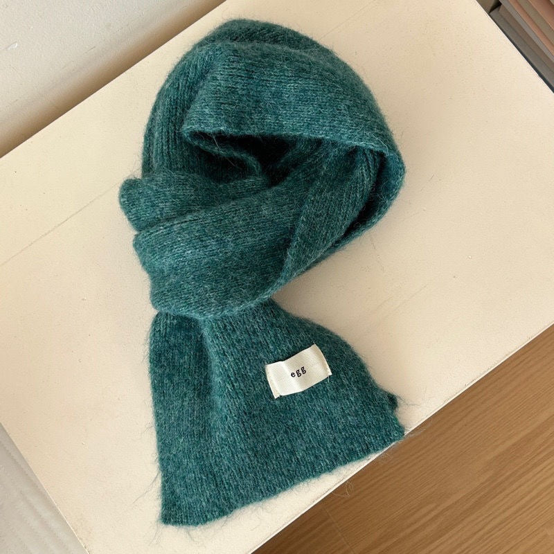 Soft Glutinous Korean Style Mohair Female Winter Scarfs