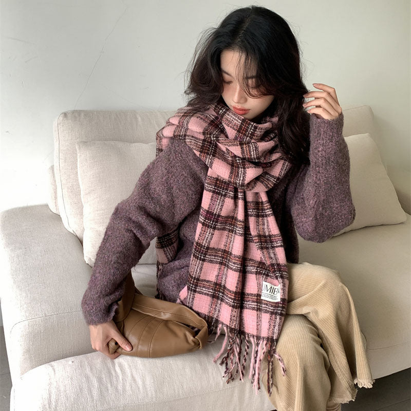 Women's Artificial Cashmere Retro Warm Long Shawl Scarfs