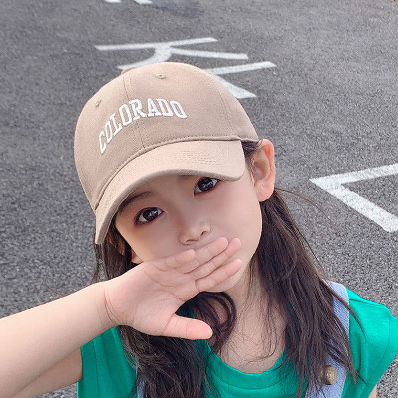 Children's Summer Letters Thin Breathable Sun Protection Sunshade Kids' Headwear