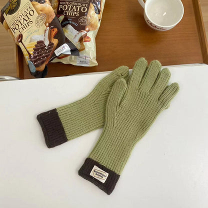 Touch Screen Finger Five Warm Female Gloves