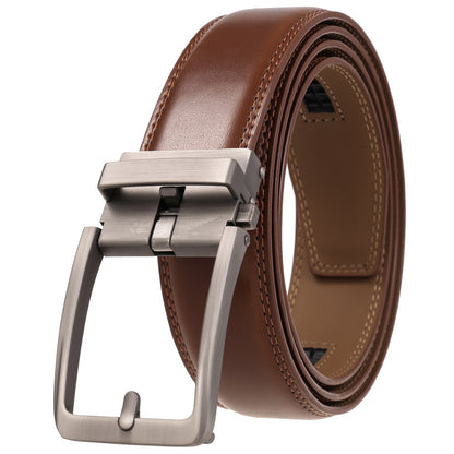 Men's Creative Automatic Buckle Split Leather Belts