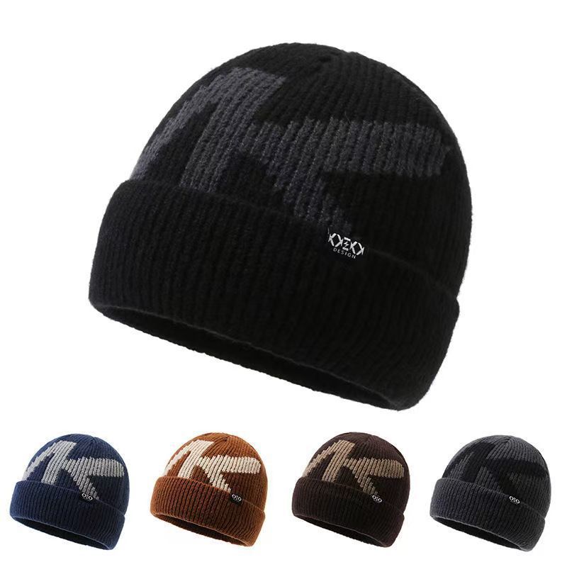 Women's & Men's Warm Wool Hat Winter Simple Solid Hats & Caps