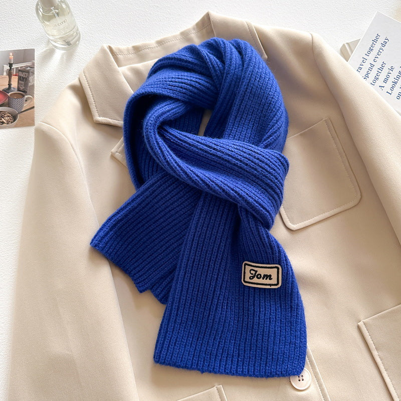 Color Knitted Korean Style Sweet Elegant Winter Scarfs