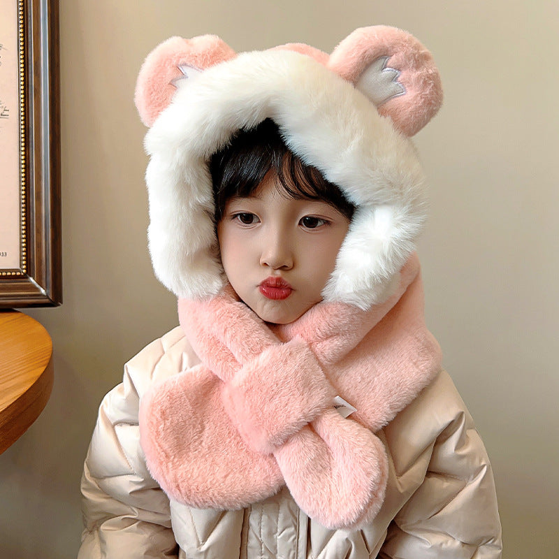 Children's Winter Fleece Lined Padded Warm Keeping Windproof Earflaps Boys Kids' Headwear