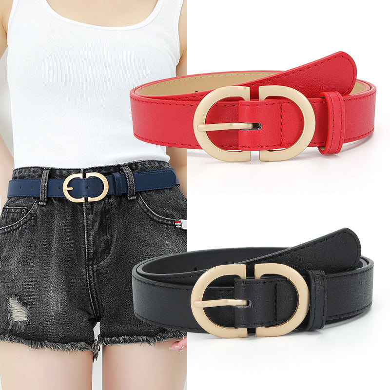 Women's Style Versatile Trendy Coat Simple Buckle Belts