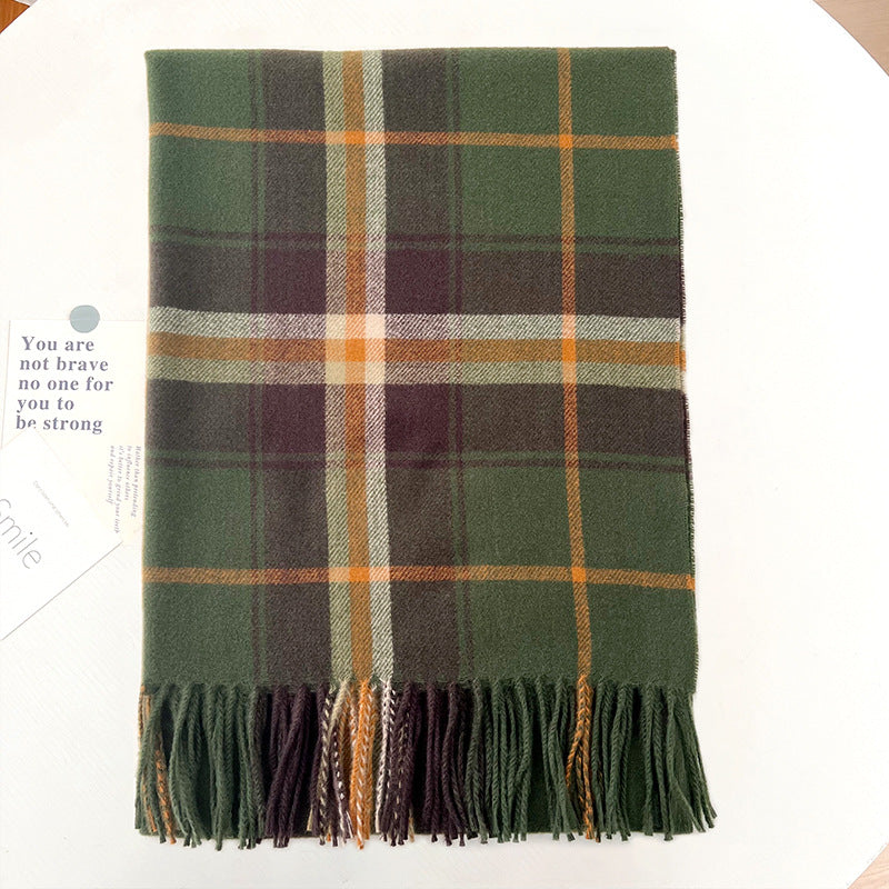 Atmosphere Plaid Korean Winter Warm British Scarfs