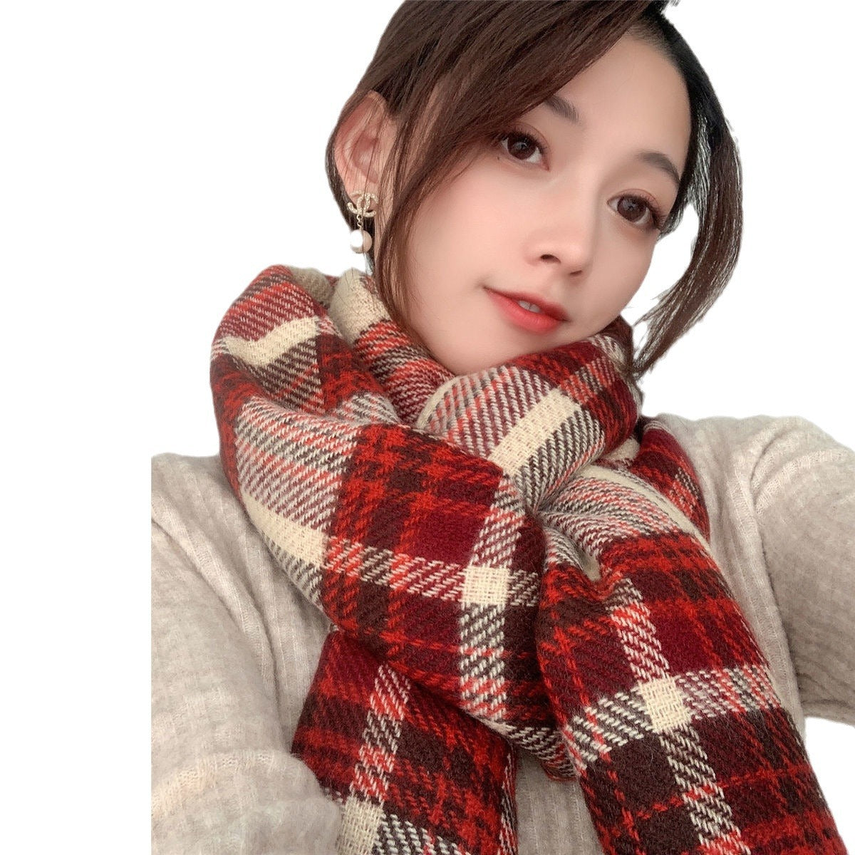 Women's & Men's For Winter High-grade Korean Style Shawl Thickened Scarfs