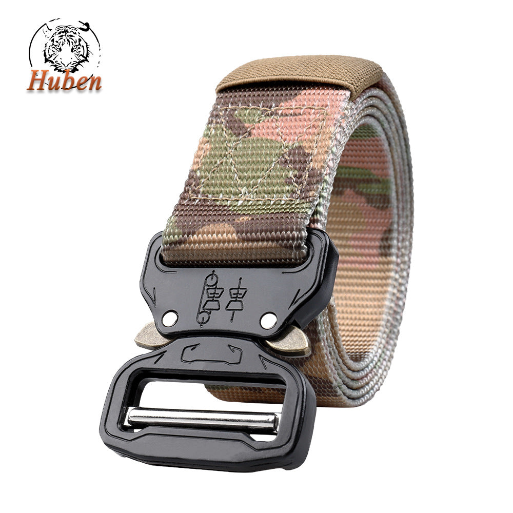 Men's Tactical Outdoor Training Imitation Nylon Release Buckle Belts