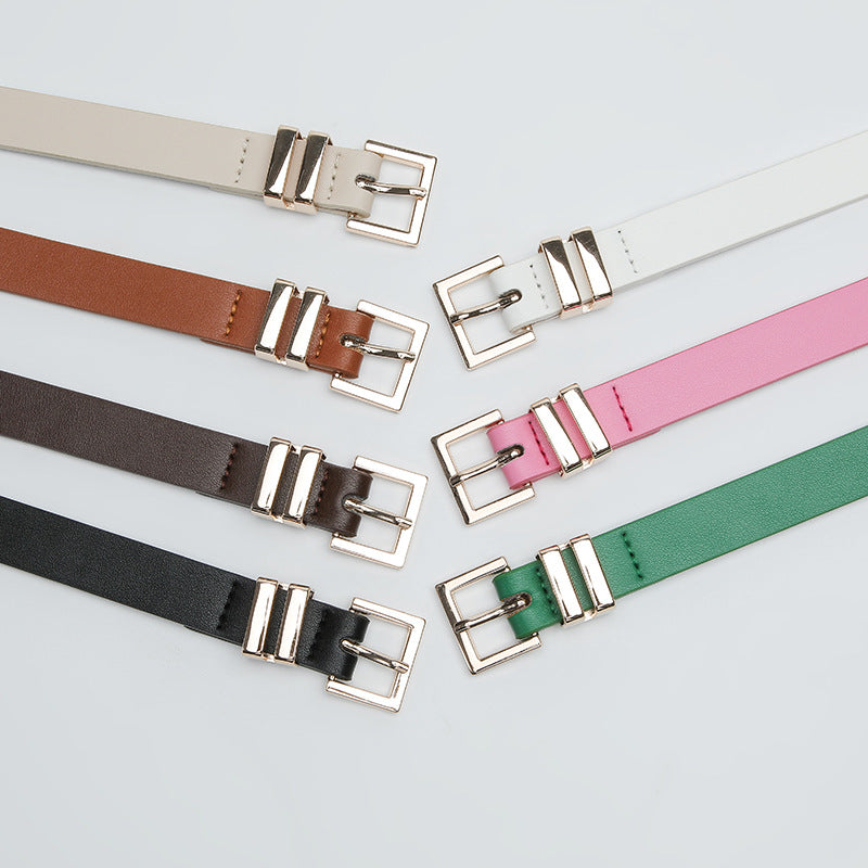 Women's Buckle Thin Simple Decoration Light Luxury Belts