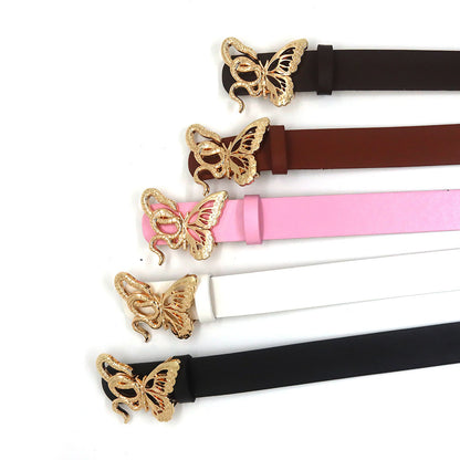 Snake Butterfly Buckle Jeans Skirt Shaped Accessory Belts