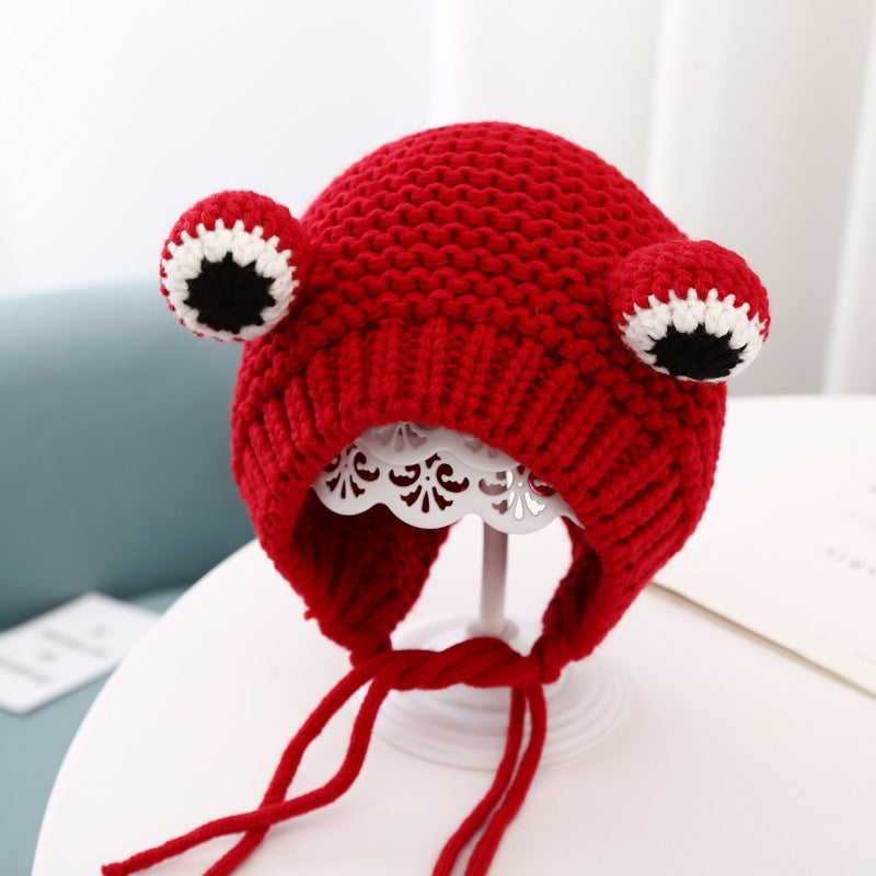 Frog Knitted Woolen Infant Fun Cute Kids' Headwear