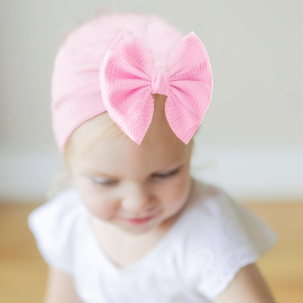 Children's Hat Cotton Sleeve Bow Indian Beanie Kids' Headwear