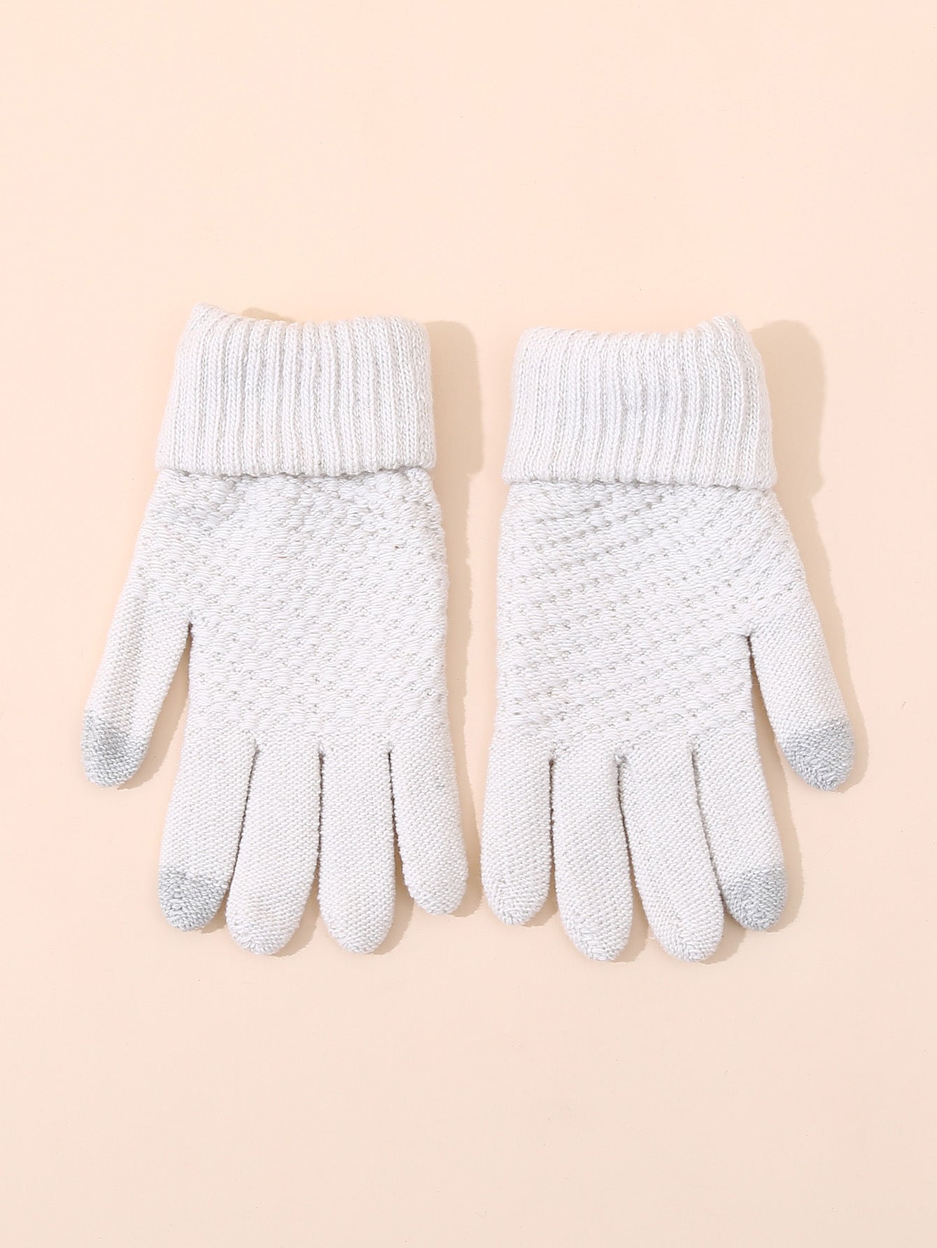 Women's Pattern Jacquard Fleece Lining Thickened Outdoor Cycling Warm Gloves